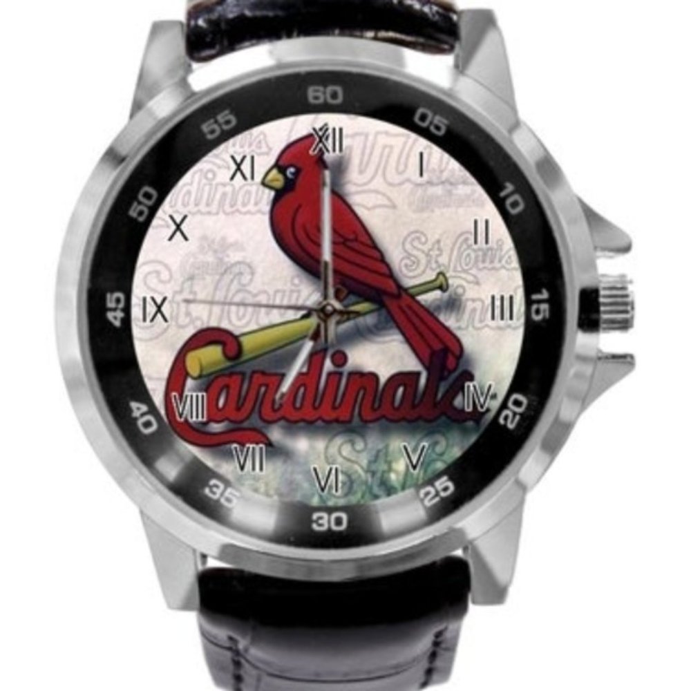 St. Louis Cardinals Leather Band Watch - Picture 1 of 1